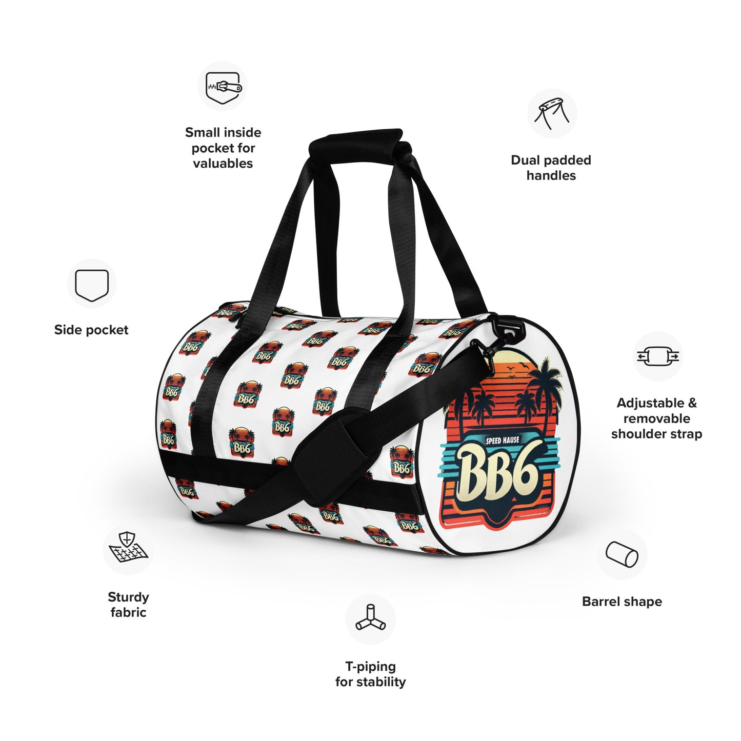 BB6 All-over print Gym Bag