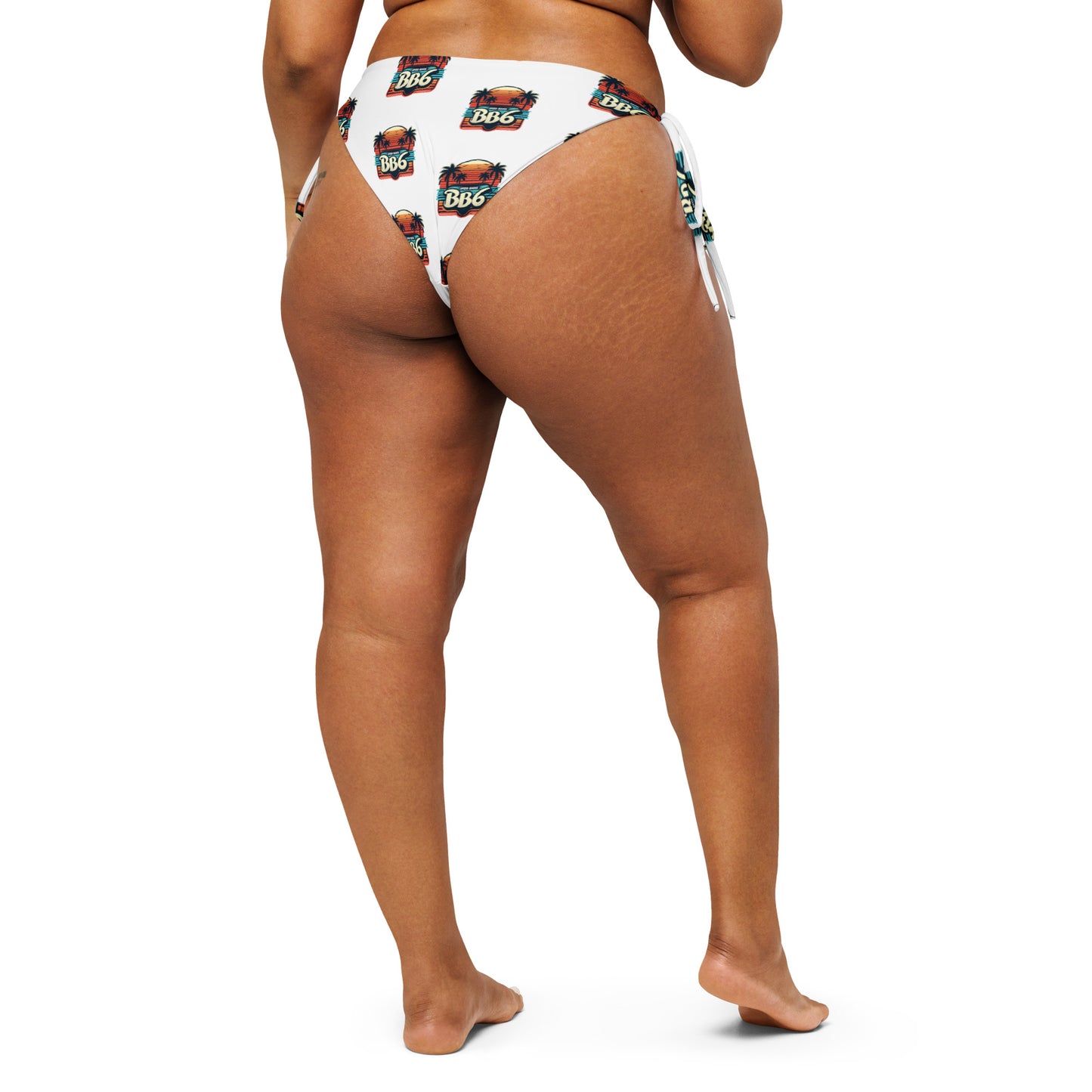 BB6 All-over print string bikini bottom