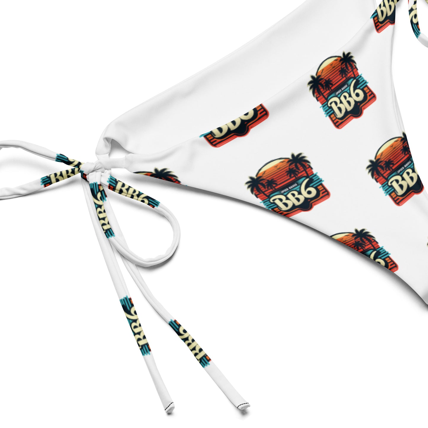 BB6 All-over print string bikini bottom