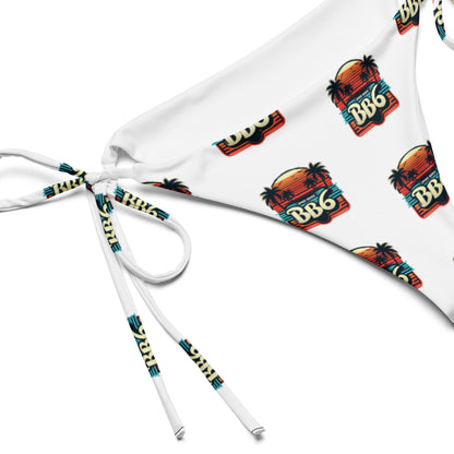 BB6 All-over print string bikini bottom