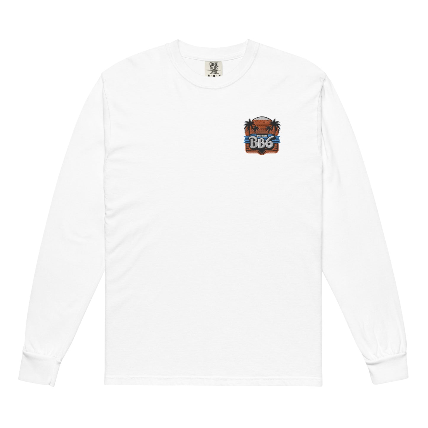 BB6 Embroidery logo with Garment-dyed Heavyweight long-sleeve shirt